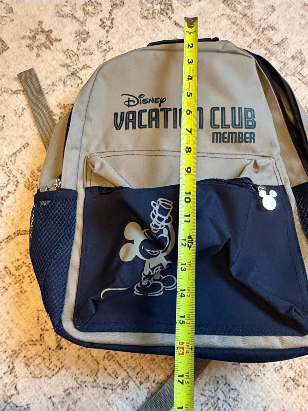 Disney Vacation Club Member Gray and Navy Mickey Backpack